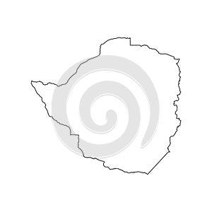 Zimbabwe map silhouette