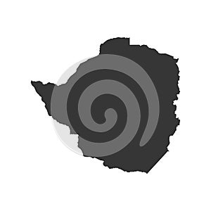 Zimbabwe map silhouette