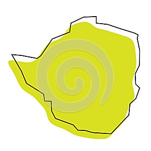 Zimbabwe simplified vector map