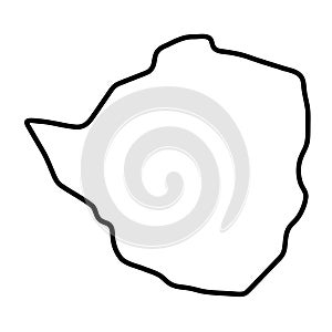 Zimbabwe simplified vector outline map