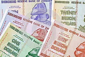 Zimbabwean dollars a background
