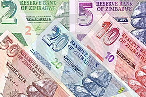 Zimbabwean money a full set of new series