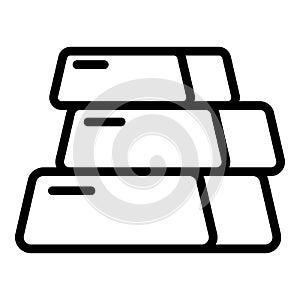 Zinc bars icon outline vector. Zn mineral