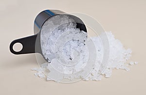 Zinc nitrate on the beige background