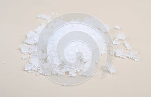 Zinc nitrate on the beige background