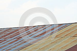 Zinc roof and sky