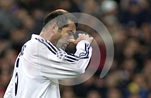 Zinedine Zidane in action during the match