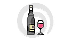 zinfandel red wine color icon animation