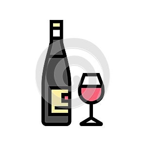 zinfandel red wine color icon vector illustration