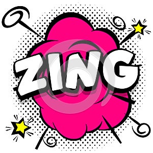 zing Comic bright template with speech bubbles on colorful frames