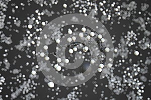 Zingiberene molecule, scientific molecular model, 3d rendering