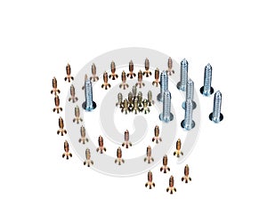 Zinked and anodized screws.