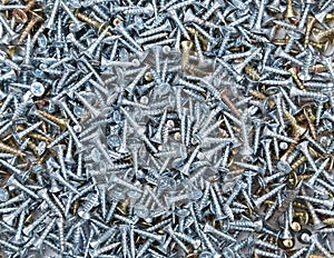 Zinked and anodized screws