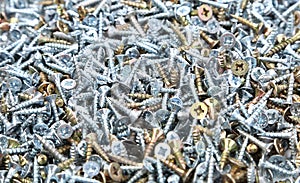 Zinked and anodized screws