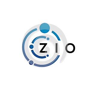ZIO letter technology logo design on white background. ZIO creative initials letter IT logo concept. ZIO letter design photo