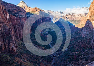 Zion Canyon from canyon overlook trail