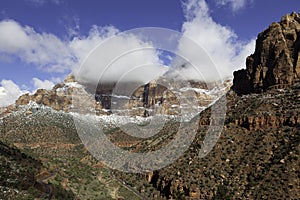 Zion Canyon after a winter storm