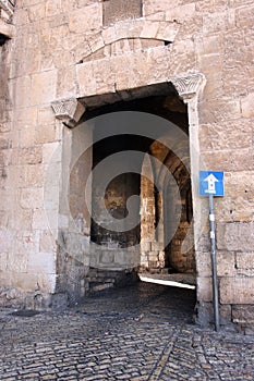 Zion Gate, circa 1540, one of Gates of the Old City of Jerusalem