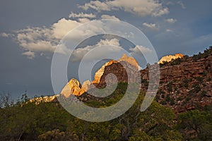 Zion landscape along the Pa`rus trail in Zion National Park 2697