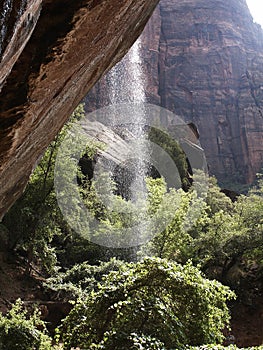 Zion National Park Emerald Pool Waterfall