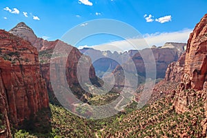 Zion National Park - Tranquil Canyon Landscape seen from the Zion Overlook hiking trail