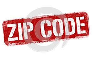 Zip code grunge rubber stamp