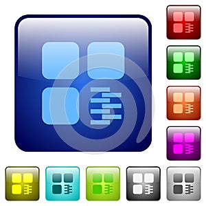 Zip component color square buttons