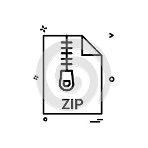 zip file file extension file format icon vector design