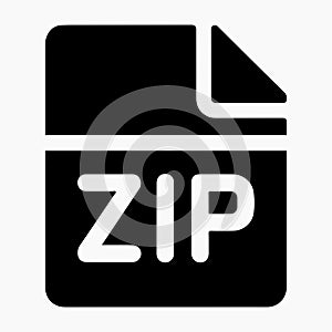 ZIP File Icon Solid Archive File Icon