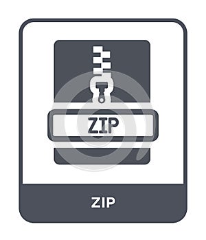 zip icon in trendy design style. zip icon isolated on white background. zip vector icon simple and modern flat symbol for web site