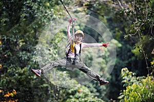 On Zip Line Or Canopy Experience In Laos