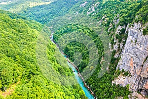 Zip line in mountains