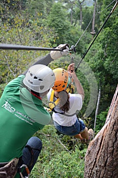 Zip line in Thailand