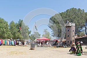 Zipline during the Renaissance Pleasure Faire.