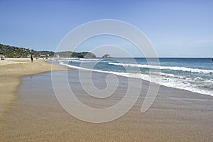 Zipolite beach, nudist beach, San Pedro Pochutla, Oaxaca Mexico photo