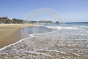 Zipolite beach, nudist beach, San Pedro Pochutla, Oaxaca Mexico photo