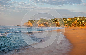 Zipolite beach at sunrise, Mexico