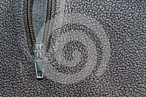 Zipper clothing gray jacket macro background