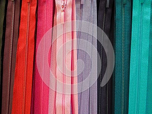 Zipper. Coloured zipper the background.