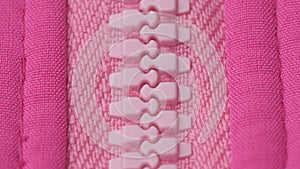 Zipper on pink baby or women s clothing