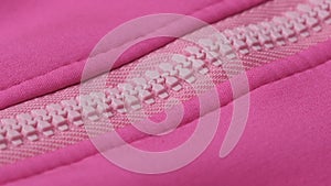 Zipper on pink baby or women s clothing