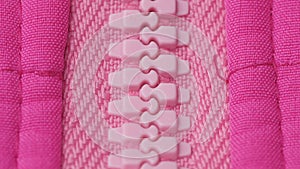 Zipper on pink baby or women s clothing