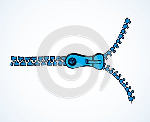 Zipper. Vector drawing