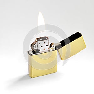 Zippo Lighter with Flame