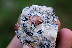 Zircon very aegerine Mineral Specimen from astore valley gilgit baltistan Pakistan photo