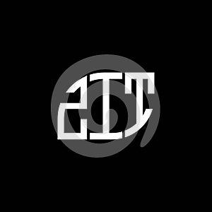 ZIT letter logo design on black background. ZIT creative initials letter logo concept. ZIT letter design photo