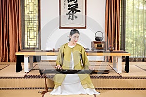 Zither performance-China tea ceremony