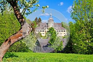 Zittau Mountains, the Hainewalde palace in spring