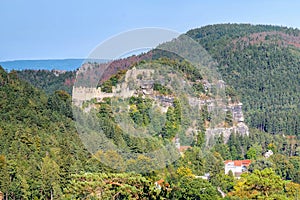 Zittau Mountains, the Oybin monastery, in fall