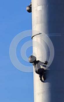 Zizkov Television Tower is a transmitter tower built in Prague between 1985 and 1992 with sculptures of babies crawling